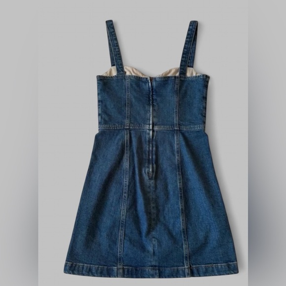 Reformation Nikki Bustier Mini Denim Dress Women’s Size 4 – Like New - Picture 5 of 9